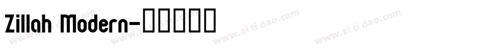 Zillah Modern字体转换